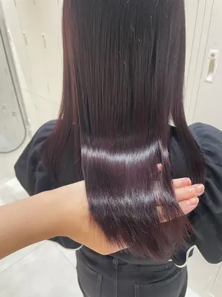 セミロング カラー ゆきの Zina京都駅前のヘアスタイル