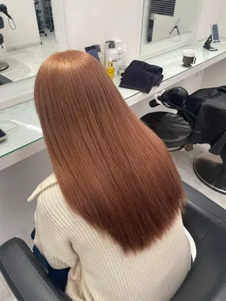 ロング カラー トレンド暖色ヘア🍒 miu🍒のヘアスタイル