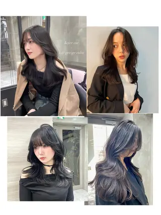 セミロング カラー the path shogo🌻のヘアスタイル