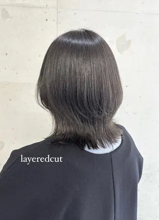 ミディアム 阿部 響香のヘアスタイル
