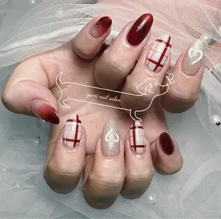 ネイル Shineジェル& チップ長さだしのネイルデザイン