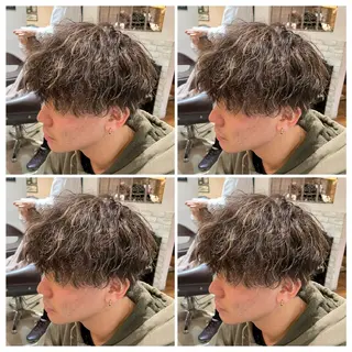 ミディアム パーマ メンズ 🟣メンズパーマ 川端 永遠🟣のヘアスタイル