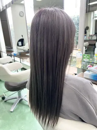 セミロング カラー 甲田 豪徳のヘアスタイル