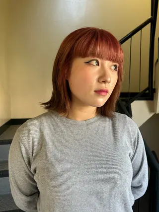 ミディアム カラー ☕️結【suii.】 ボブ/ヘアセット☕️のヘアスタイル