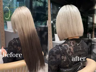 ミディアム Lond alxeiaのヘアスタイル