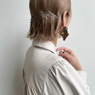 ショート ヘアアレンジ HAIR MAKE SALON new  me所属・ヘアメイク new meのヘアスタイル