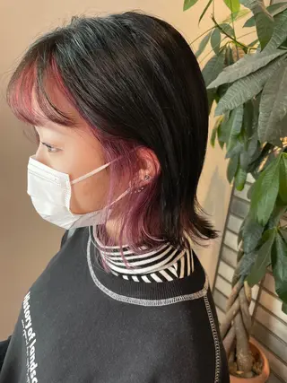 セミロング カラー 福永速人 /メンズパーマのヘアスタイル