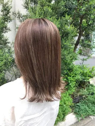 ミディアム カラー 店長担当🌟 矢吹ガブリエル🌟のヘアスタイル