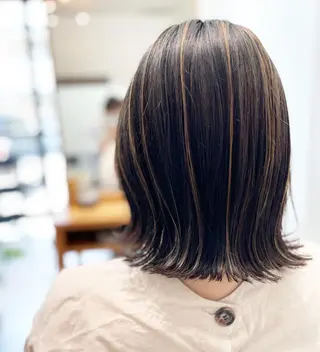 ミディアム 河内 元伸のヘアスタイル