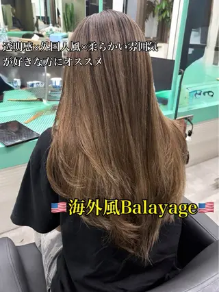ロング Ⓜ︎iyu🌊/ハイ ライト/海外風カラーのヘアスタイル
