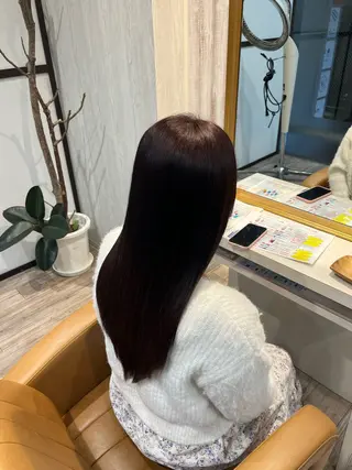 セミロング カラー ブリーチなしWカラー レイヤー/Rickyのヘアスタイル