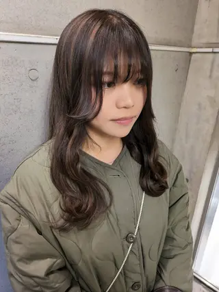 セミロング カラー 艶髪韓国ヘア🇰🇷 韓国風メンズカット のヘアスタイル