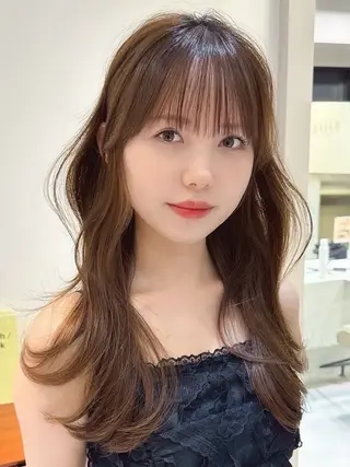 ロング カラー ヘアアレンジ 立川レイヤー 透明感カラーaoiのヘアスタイル