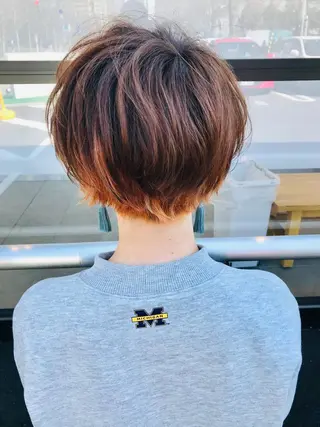 ショート カラー ママ美容師 *ヒマワリのヘアスタイル