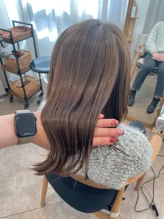 ミディアム カラー 透明感カラー/韓国 ヘア🩶yuri🩵のヘアスタイル