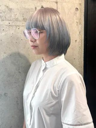 ミディアム カラー lani hair salon所属・SHOTO ハイトー ン/デザインカラーのヘアスタイル