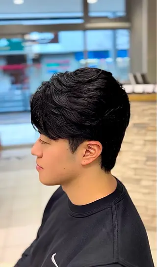 ショート パーマ メンズ 🔮メンズ縮毛矯正 毛流れパーマ💎竹永のヘアスタイル