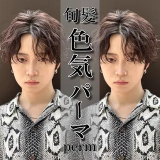 メンズ 🎖️似合わせメンズ パーマ🎖️カネキのヘアスタイル