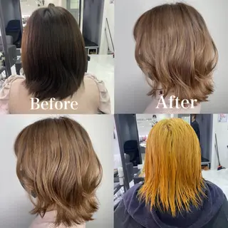 ミディアム カラー 髪質改善×矯正🫧 韓国ヘアasamiのヘアスタイル