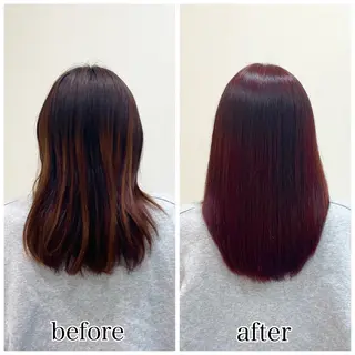 セミロング 🌷ピンクカラー くどう🌷のヘアスタイル