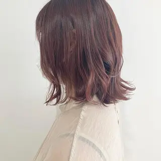ミディアム カラー お洒落パーマ/ 艶カラー/michiのヘアスタイル