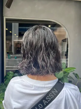 ミディアム パーマ dogstar小林諒 レイヤーのヘアスタイル