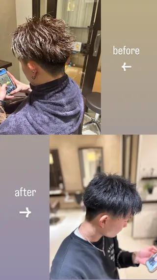 メンズ 栗田 凱里のヘアスタイル