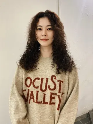 セミロング パーマ THE  AGATA TOKYO所属・外国人風パーマ/デザ インカット🦕✨アミのヘアスタイル