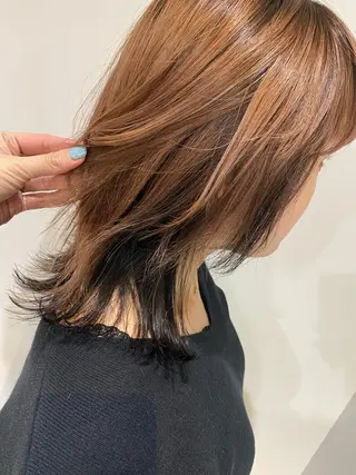 ミディアム カラー scene.池袋所属・scene. haraのヘアスタイル