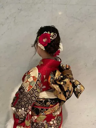 セミロング ヘアアレンジ 松永 梨央のヘアスタイル