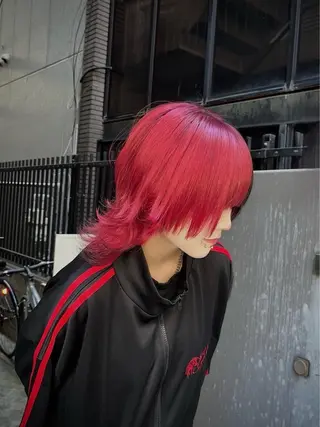 ミディアム カラー ROSIER所属・ウルフカット 🐺ｾﾝﾀﾞｱｶﾈのヘアスタイル