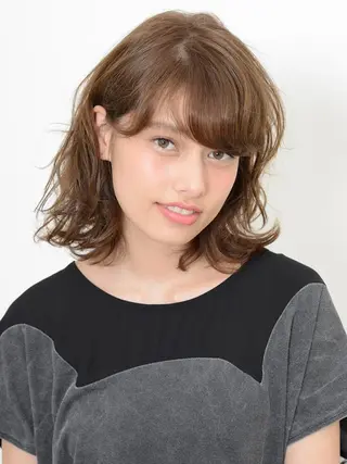 ミディアム カラー パーマ ショート/ボブ オオタダイスケのヘアスタイル