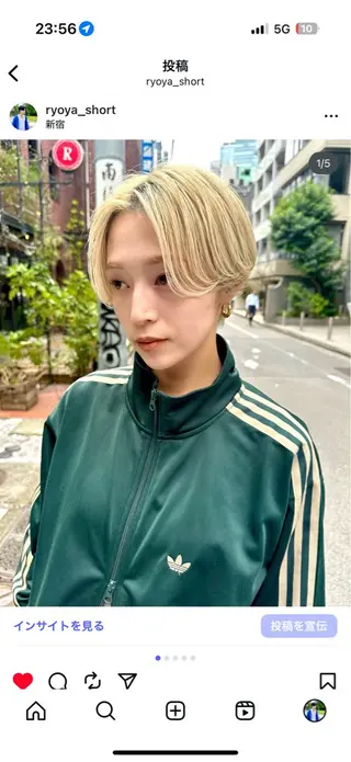 ショート 骨格診断で絶対可愛い ✨丸みショート✨凌弥のヘアスタイル