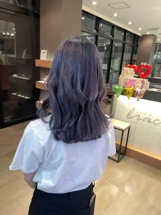 セミロング カラー 堀江/韓国/透明感 /みずき🐩のヘアスタイル