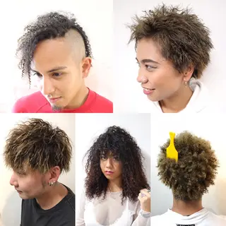 パーマ メンズ 東風上 亮介のヘアスタイル