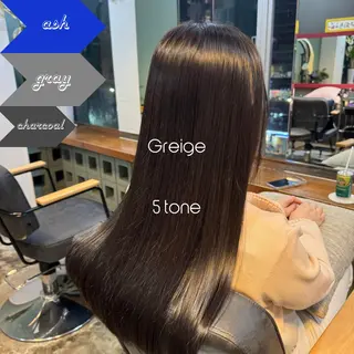 ロング カラー 髪質改善/美髪矯正/ ハッシュカット/韓国のヘアスタイル