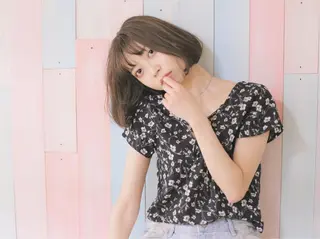 ショート カラー 映える顔周りカット ♥️韓国ヘア"ちぇるのヘアスタイル