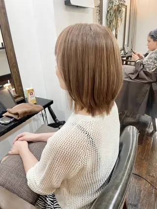 ミディアム Lamana所属・透明感カラー/ 加瀬たまものヘアスタイル