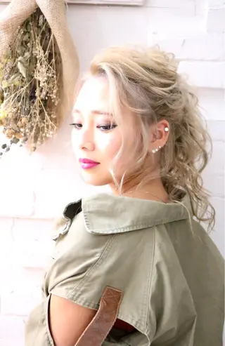 ロング まつパ・ヘアセット ♡Chinami♡のマツエク・マツパデザイン
