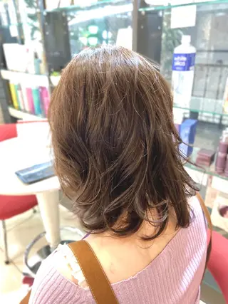 セミロング カラー 【髪質改善×カラー】 QUALIS沓掛貴浩のヘアスタイル