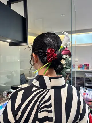 ミディアム ヘアアレンジ ブリーチなし ダブルカラー/ゆなのヘアスタイル