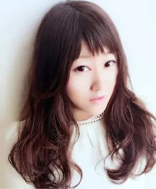 ロング カラー パーマ ✨白髪ぼかし 🍀MINAKO☆のヘアスタイル