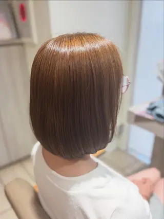ミディアム カラー カットパーマ無料🌈 芝本晴奈🌼*･のヘアスタイル