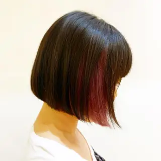 ミディアム カラー ヘアアレンジ FRAME+spa&hair roomなんば駅前店所属・🌸MAYU🌸 ハイトーン➕レイヤーのヘアスタイル