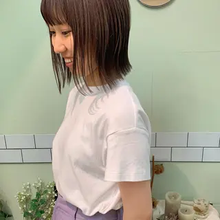 ミディアム カラー ﾊｲﾄｰﾝ/ｼｮｰﾄ 村上淳乃🐥のヘアスタイル