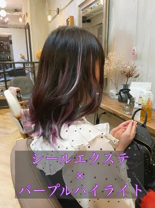 ミディアム カラー エクステ指名No.1 【店長】橘田のヘアスタイル