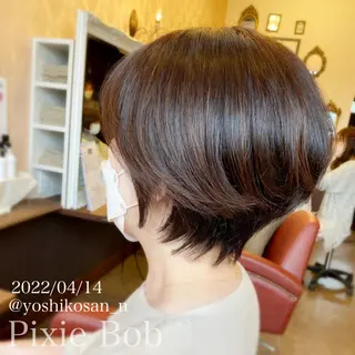ショート カラー Pixie Bob 🐈‍⬛　位田のヘアスタイル