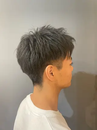 メンズ 鎌取/透明感カラー /ボブ/顔まわりのヘアスタイル