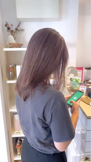 ミディアム カラー ヘアアレンジ 髪質改善×艶カラー ANDIAMO 楓のヘアスタイル