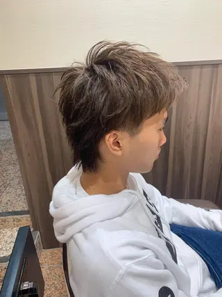 ショート カラー メンズ IwAsh中山所属・✂︎中山ブリーチ・ パーマ✂︎露木智也のヘアスタイル